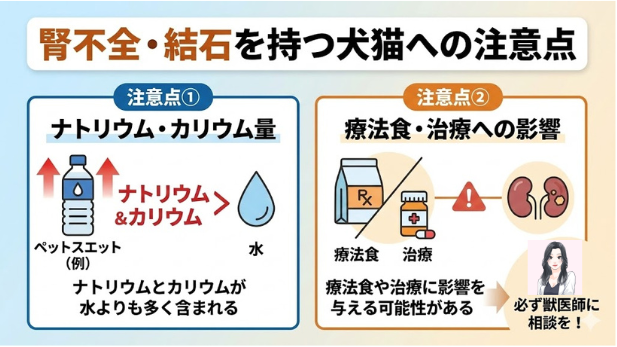 腎不全・結石を持つ犬猫にペットスエットを飲ませる時の注意点.jpg