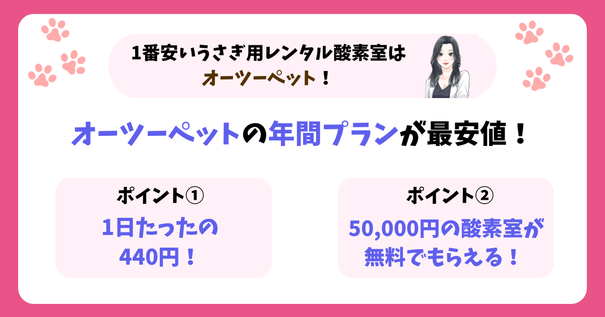 【結論】1番安いうさぎ用レンタ酸素室はオーツーペット