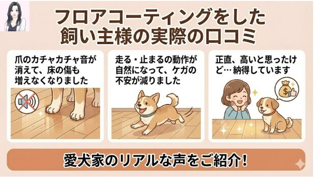 フロアコーティングした飼い主様の体験談