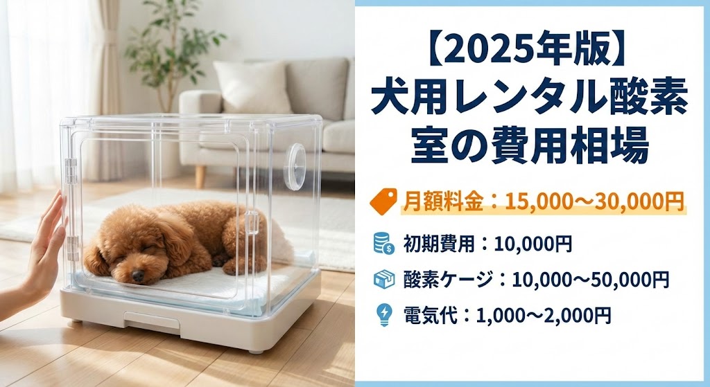 【2025年版】犬用レンタル酸素室の費用相場