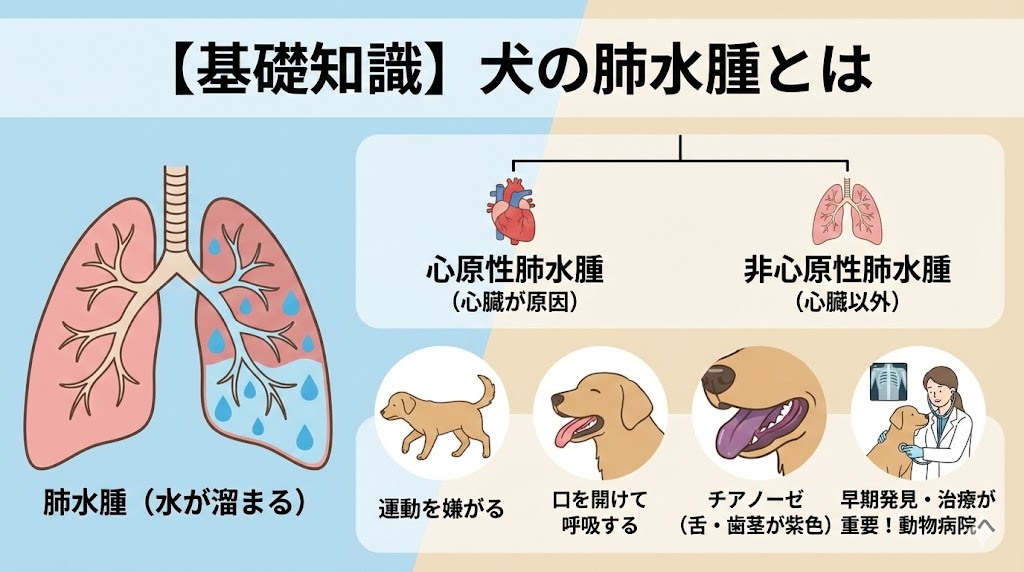 犬の肺水腫に関する説明