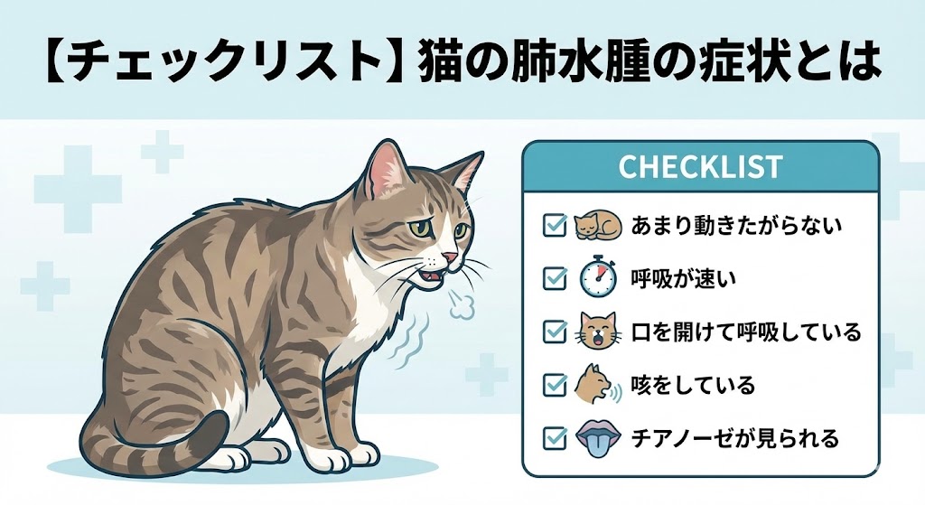 【チェックリスト】猫の肺水腫の症状