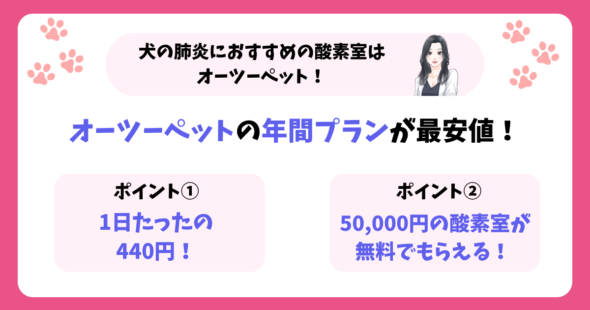 犬の肺炎におすすめのレンタル酸素室